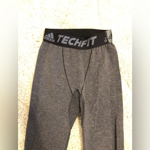 Adidas techfit gray leggings size medium - Picture 3 of 7